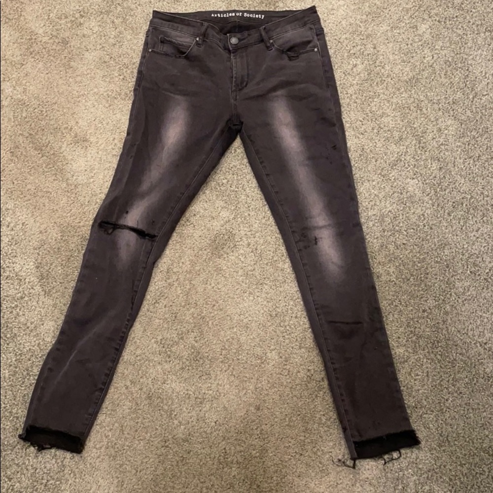 Articles of Society faded grey/black denim